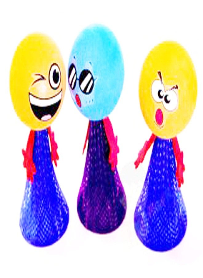 oramsa Assorted Jumping Jack Toy - Bounce The Fun with Cute, Funny Expressions - Return Gifts for Kids Toys (Pack of 3 - Multiclour) - Image 1